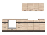 Junona Line kjøkkensett - Somona Eik - 300 cm